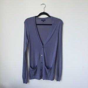 GAP Lavender Button-Up Cardigan